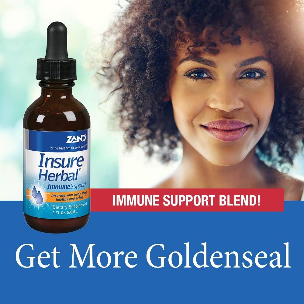 Herbal Liquid Echinacea Supplement with Elderberry, Chamomile, Ginger & Valerian for Immune Support (2oz) - Zand Insure