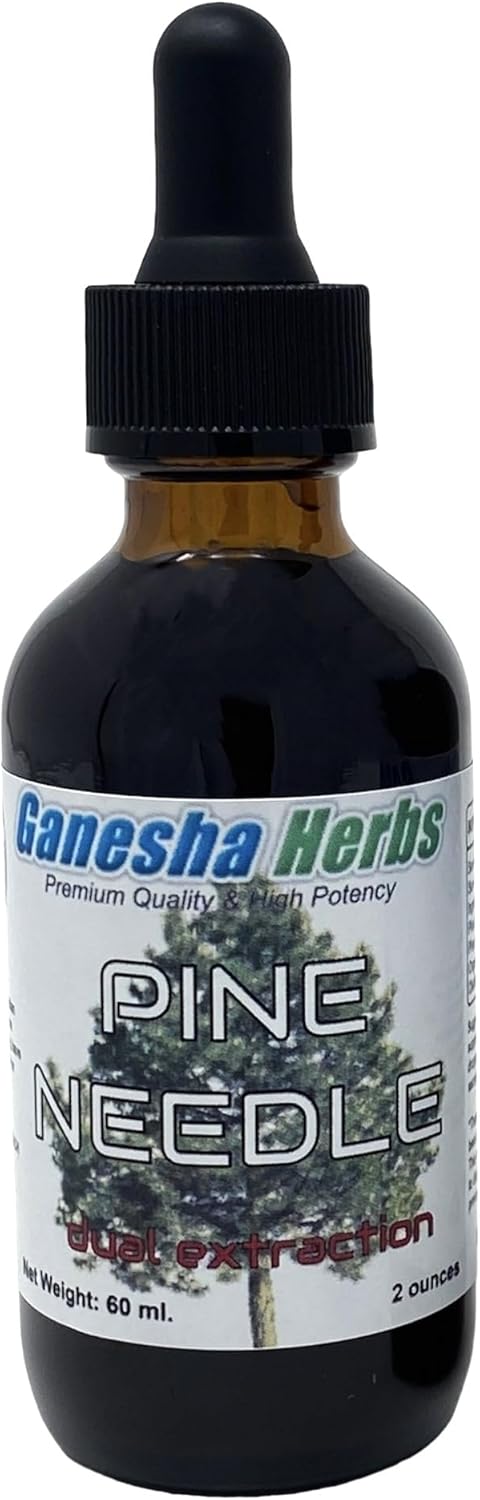 Herbal Liquid Tincture with Pine Needle for Shikimic Acid Extraction - 2 Oz Bottle
