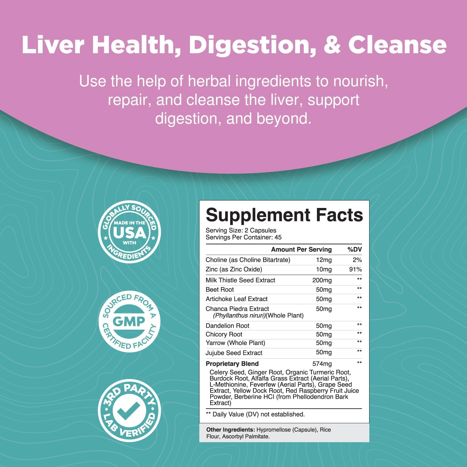 Herbal Liver and Kidney Support Bundle for Detox & Health - Liver Cleanse, Repair Formula, Cranberry Supplement for Men & Women