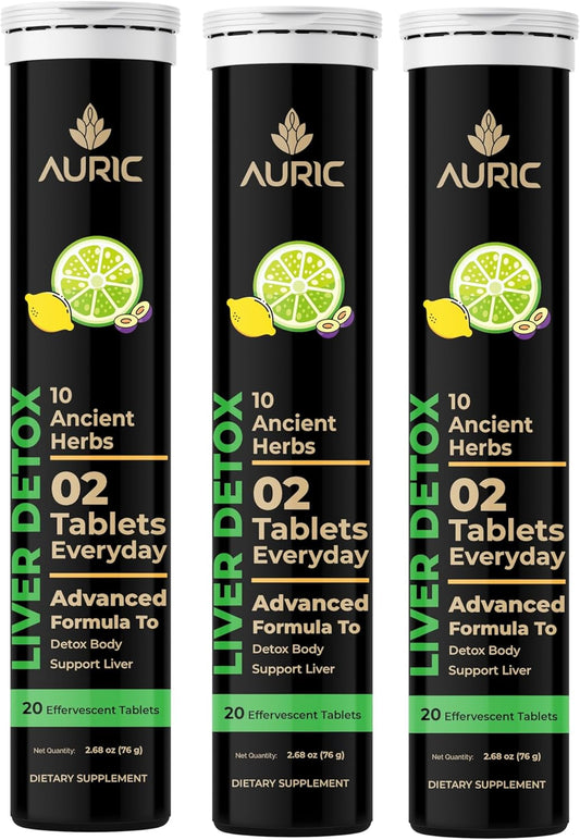 Herbal Liver Support Supplement with Milk Thistle, Turmeric, Garlic & Ginger | Detox & Cleansing Formula for Liver Health | 60 Plant-Based Tablets