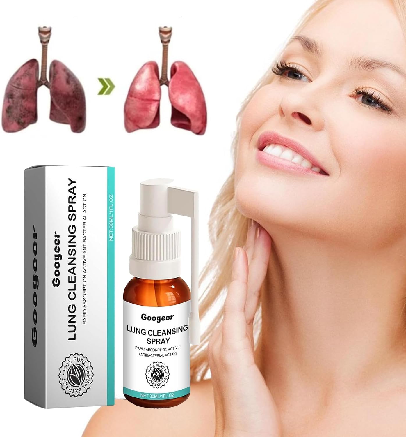 Herbal Lung Detox Spray for Smokers - Cleanse and Clear Your Lungs