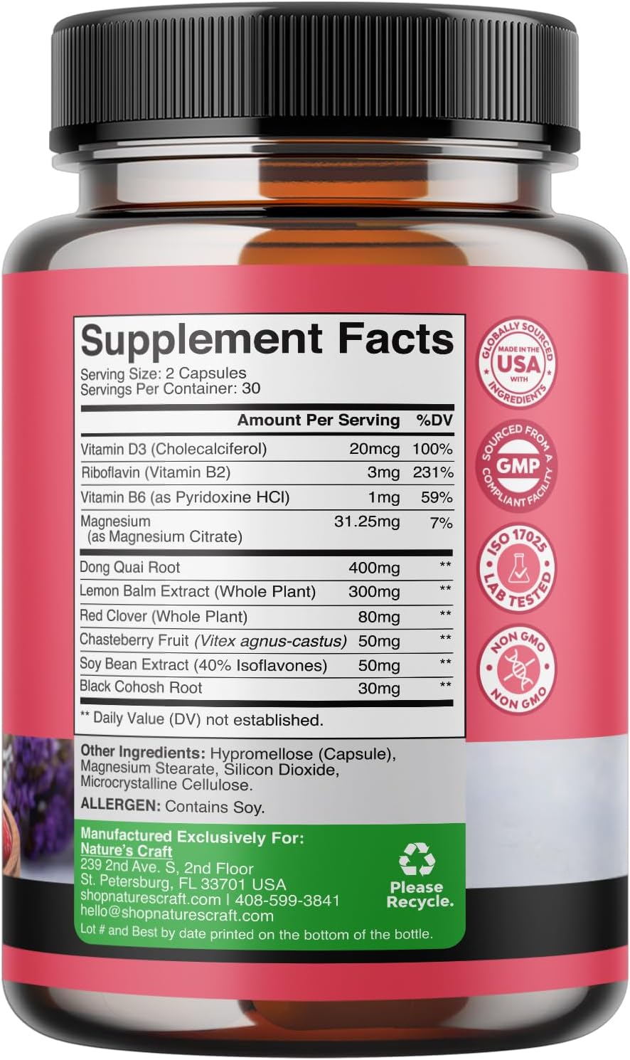 Herbal Menopause Supplement and High Absorption Calcium Gummies Bundle for Estrogen Balance and Bone Health - Vitamin D Immune Support