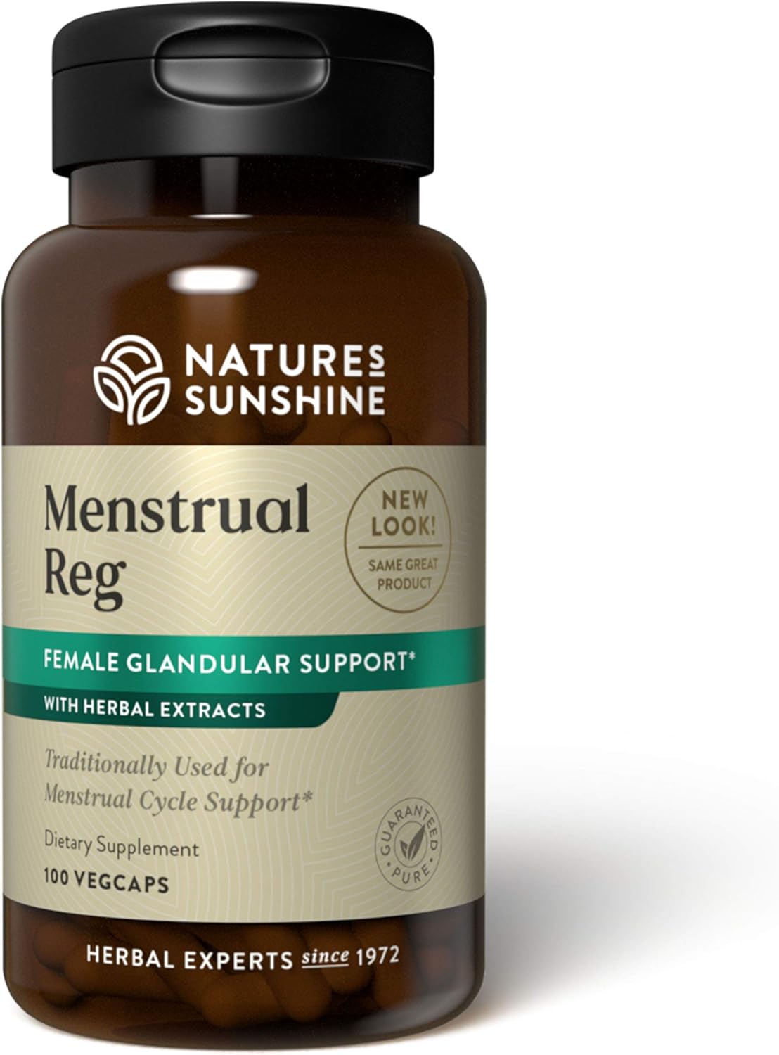 Herbal Menstrual Support Capsules, 100 ct, Kosher - Promotes Hormone Balance & Comfort During Menstruation
