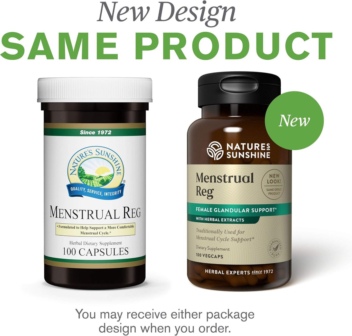 Herbal Menstrual Support Capsules, 100 ct, Kosher - Promotes Hormone Balance & Comfort During Menstruation