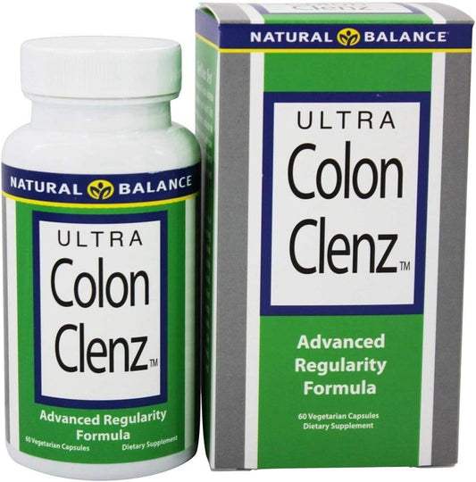 Herbal Overnight Support for Colon Cleansing & Regularity | Natural Balance Ultra Colon Clenz | 60 VegCaps