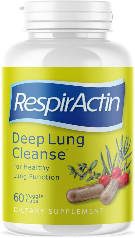 Herbal Respiratory Supplements for Clearer Breathing - Deep Lung Cleanse Capsules for Respiratory System Support