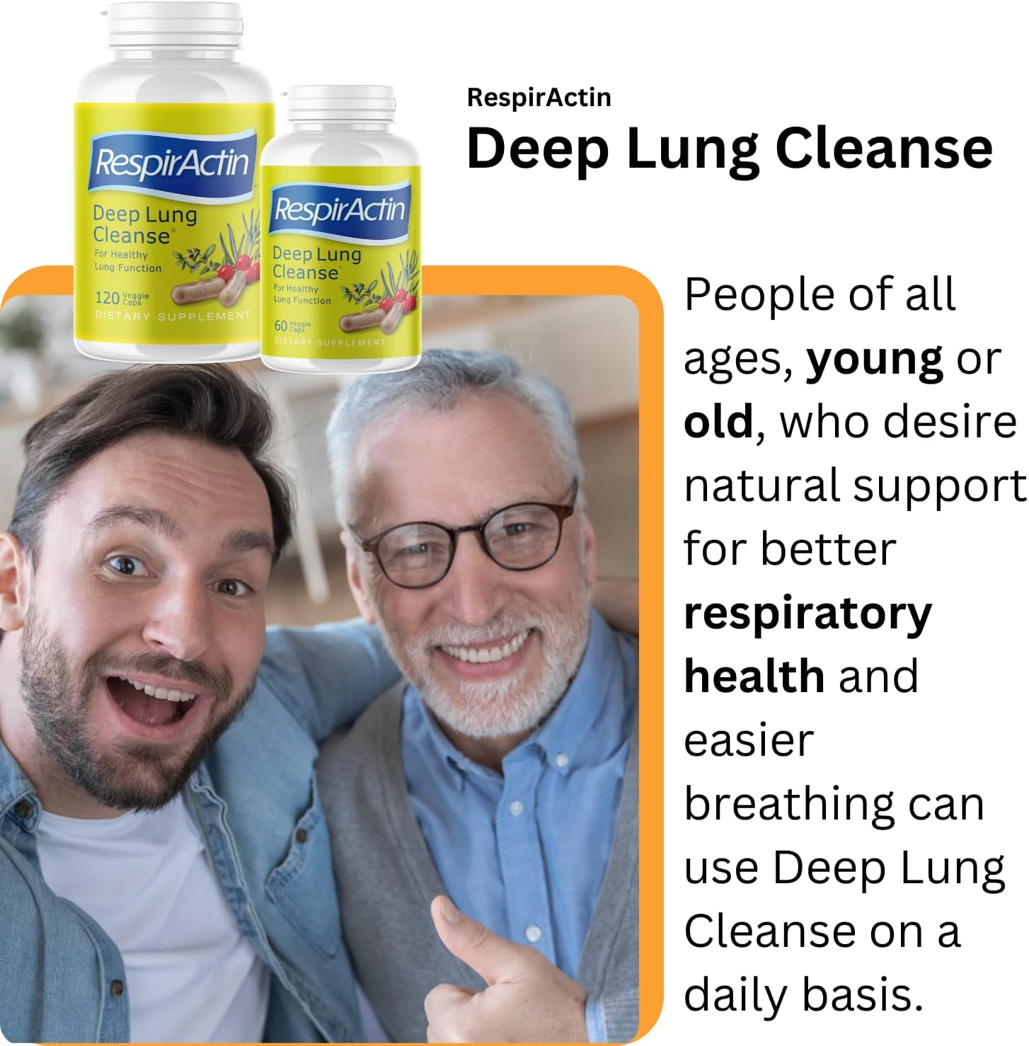 Herbal Respiratory Supplements for Clearer Breathing - Deep Lung Cleanse Capsules for Respiratory System Support