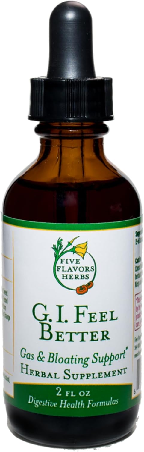 Herbal Supplement for Gas & Bloating - Digestive Health Formula with Turmeric, Elecampane, Ginger, Cardamom - 2 Fl Oz Tincture