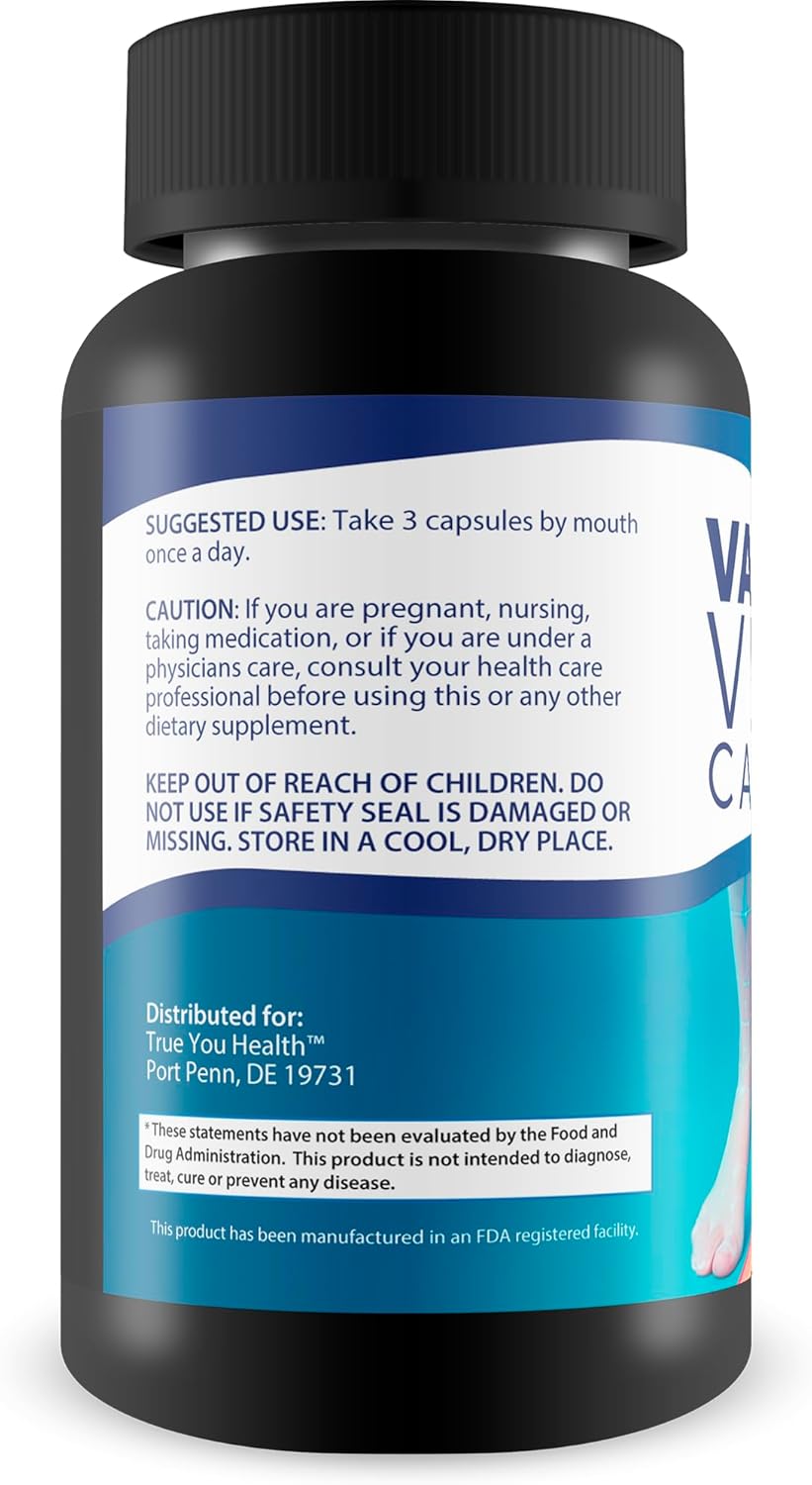 Herbal Varicose Veins Capsules - Natural Supplement for Varicose Vein Treatment in Women - Effective Herbal Remedy for Varicose Veins on Legs