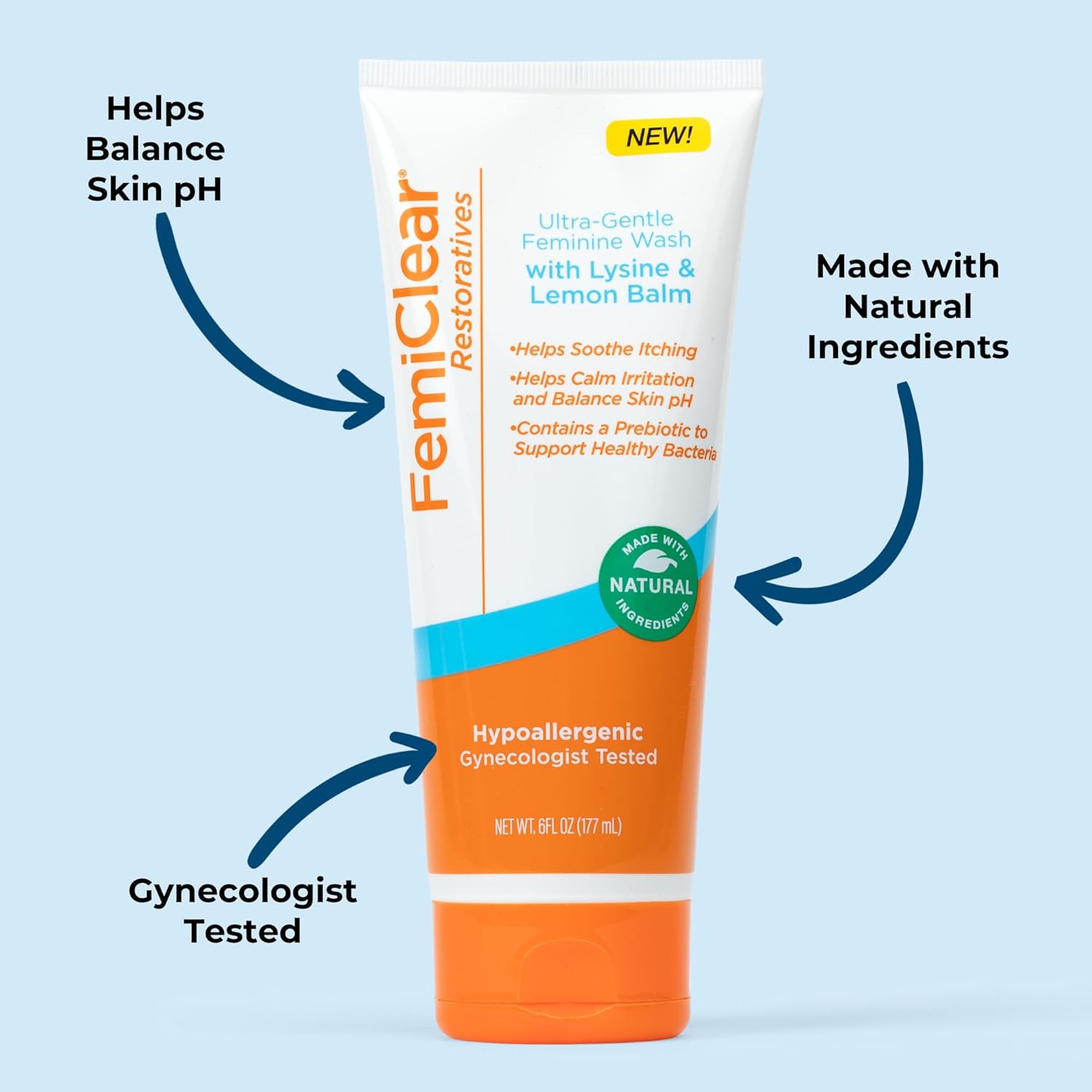 HerbalGyno Vaginal Health Trio: HClear Ointment, Ultra-Gentle Wash, HerpEase Supplement with L-Lysine - Essentials for Men and Women