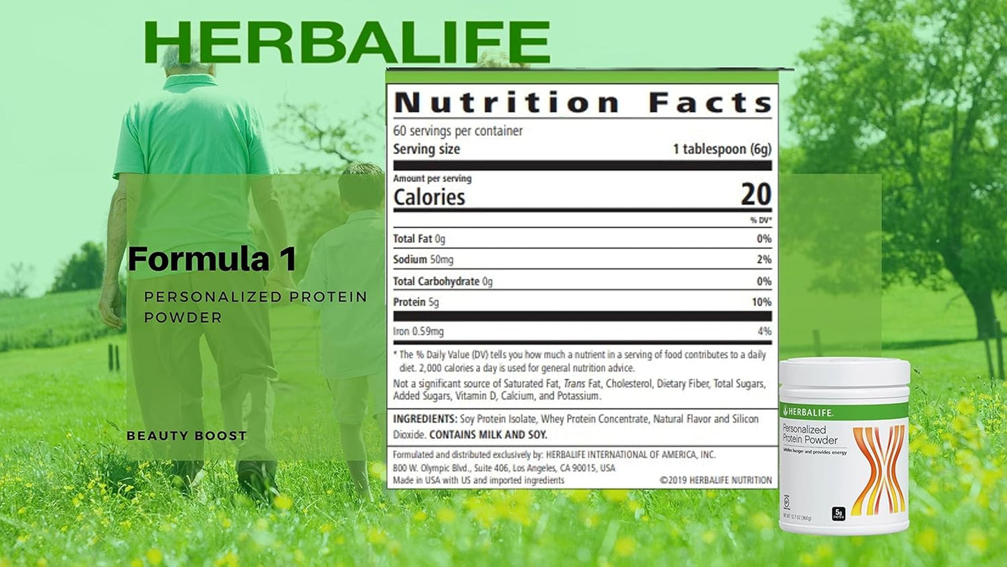 Herbalife Duo Cafe Latte Meal Shake Mix with Personalized Protein Powder for Health