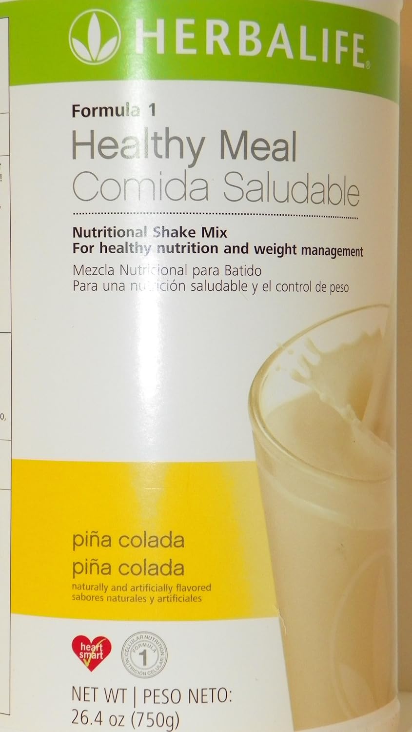 Herbalife Formula 1 Pina Colada Nutritional Shake - Delicious Meal Replacement Shake for Weight Management and Energy Boost
