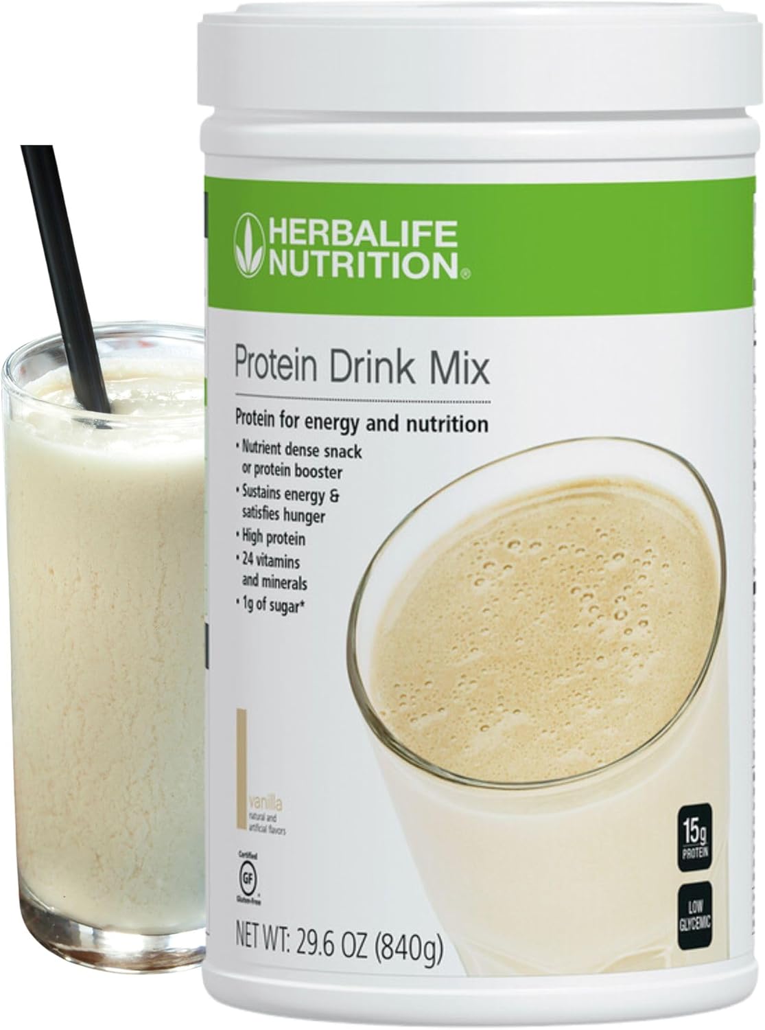 Herbalife Protein Drink Mix: Vanilla Flavor 840g - Nutrient-Dense Healthy Snack with Protein