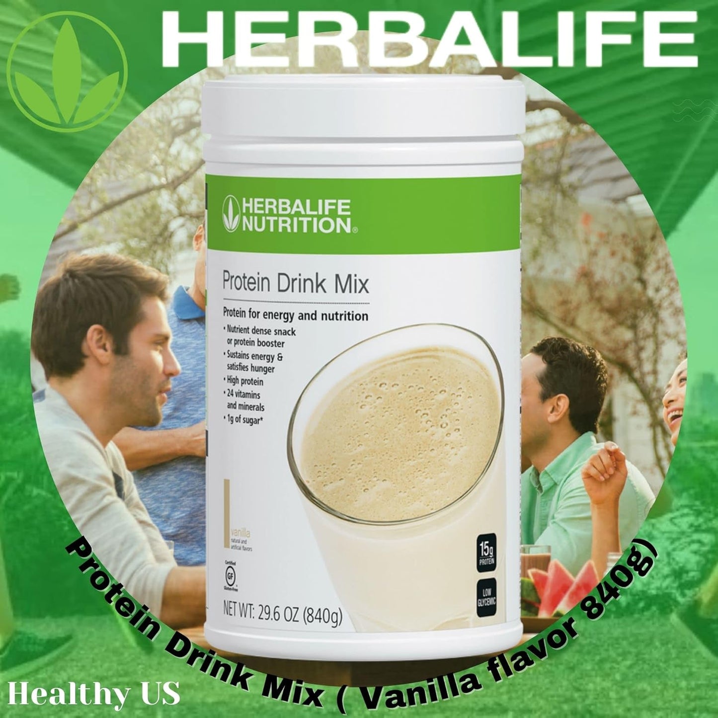 Herbalife Protein Drink Mix: Vanilla Flavor 840g - Nutrient-Dense Healthy Snack with Protein
