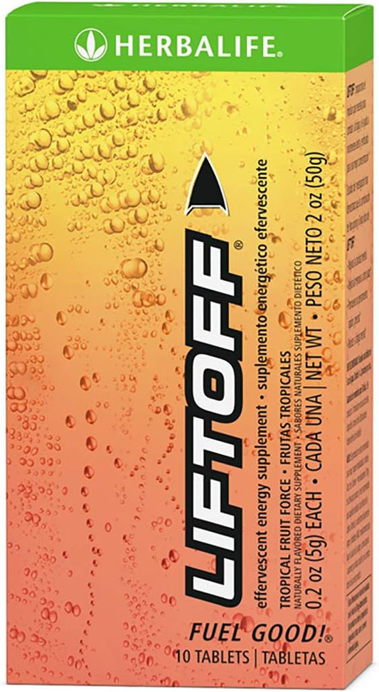 Herbalife Tropical Fruit Force Energy Supplement Effervescent Tablets 10 Count