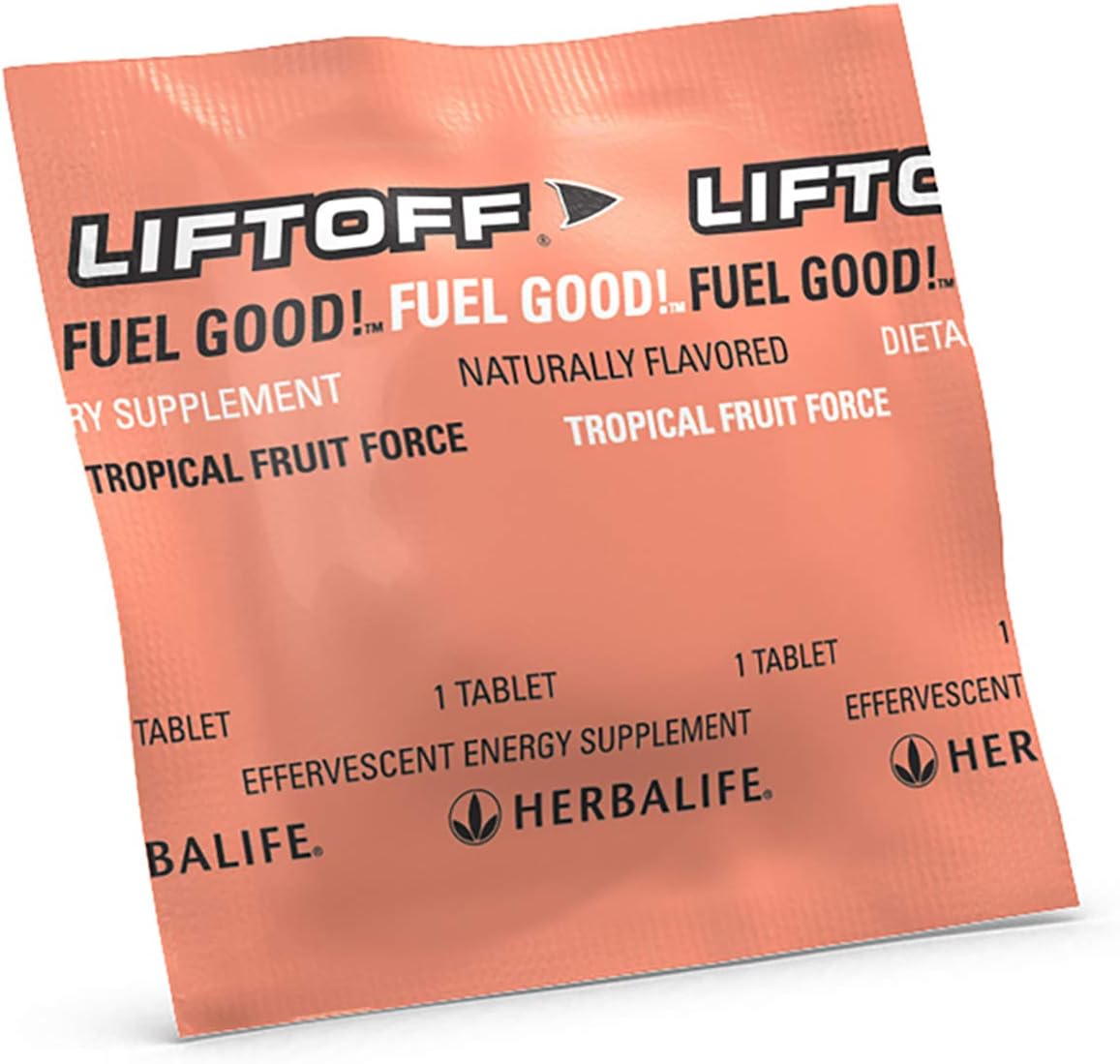 Herbalife Tropical Fruit Force Energy Supplement Effervescent Tablets 10 Count