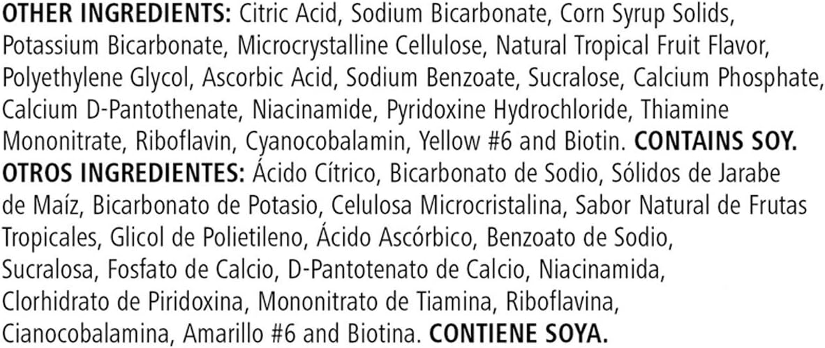 Herbalife Tropical Fruit Force Energy Supplement Effervescent Tablets 10 Count