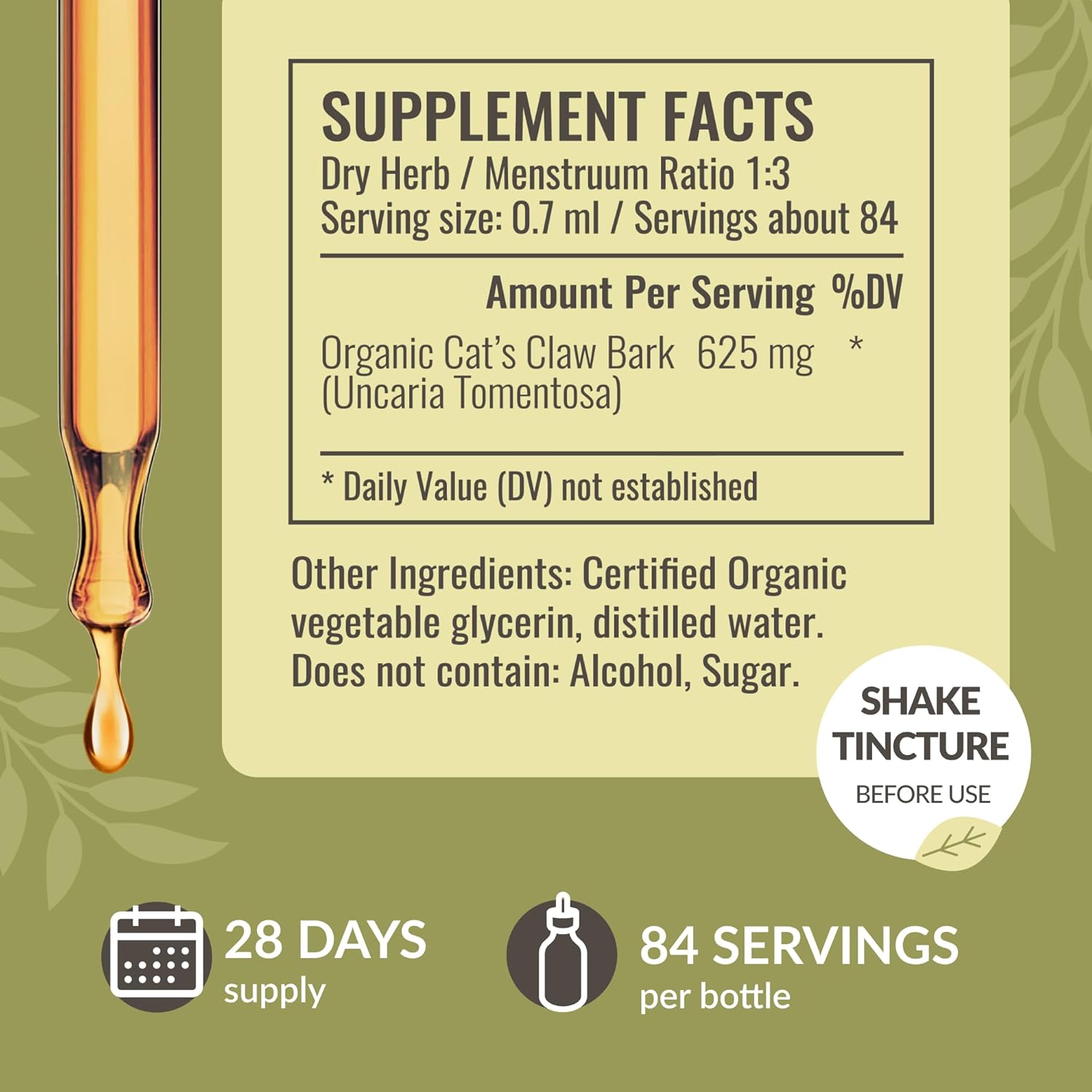 HERBAMAMA Beet Root and Cat's Claw Tincture Bundle - 2 fl oz Concentrate - Vegan, Non-GMO, Sugar & Alcohol-Free - 2 Pack