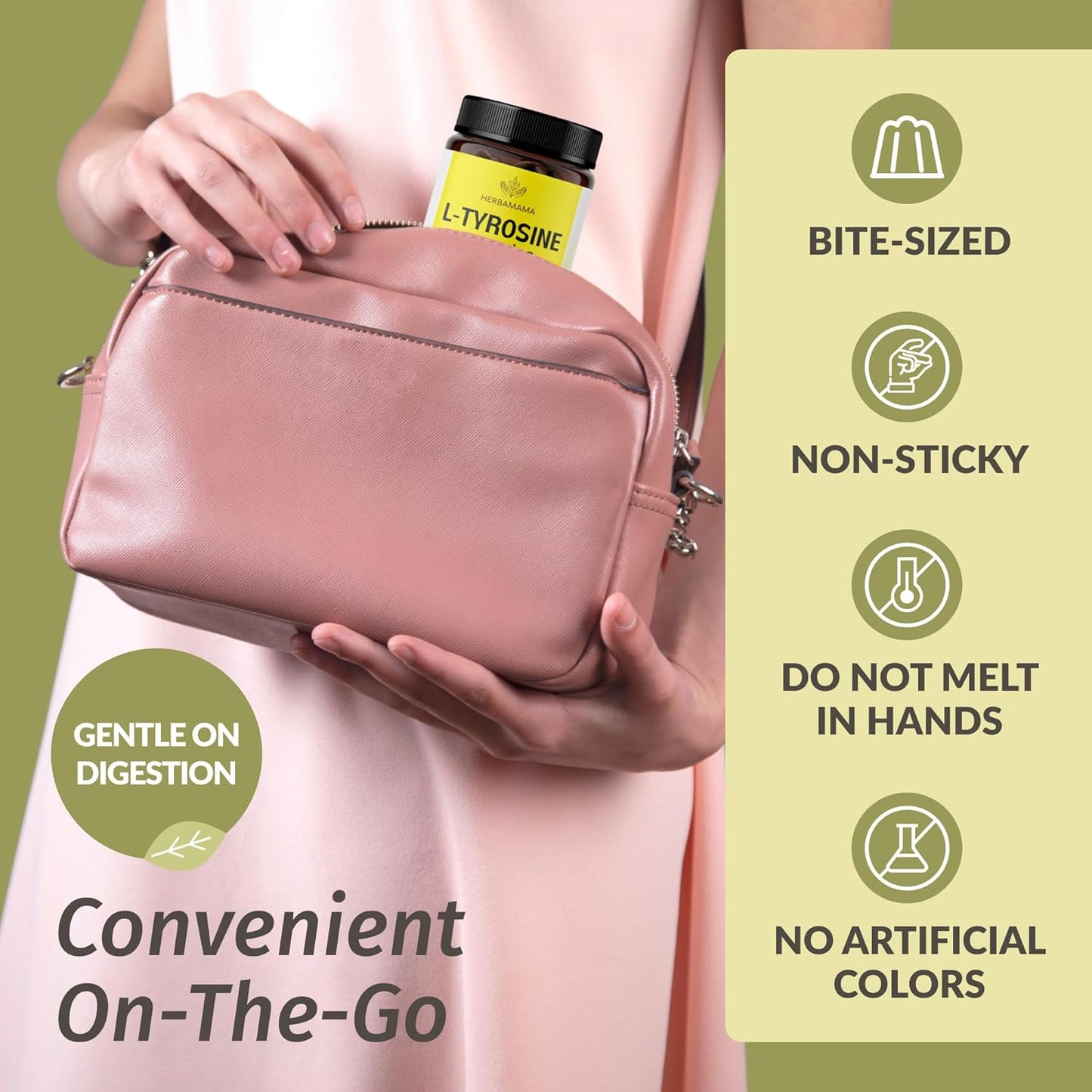 Herbamama L-Tyrosine and Brain Support Gummies Bundle - 1000 mg L-Tyrosine & Brain Complex - Vegan, Non-GMO - 2 Pack