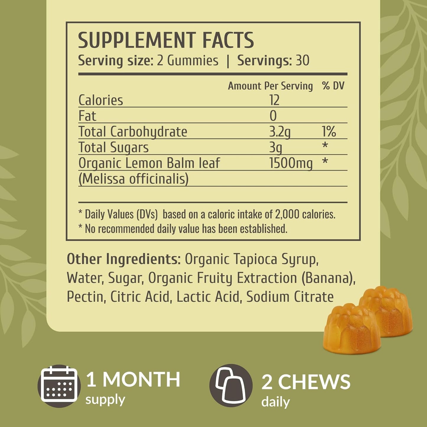 Herbamama Lemon Balm Gummies & Ashwagandha Drops Bundle - Vegan, Non-GMO, Alcohol & Gelatin-Free - 2 Pack