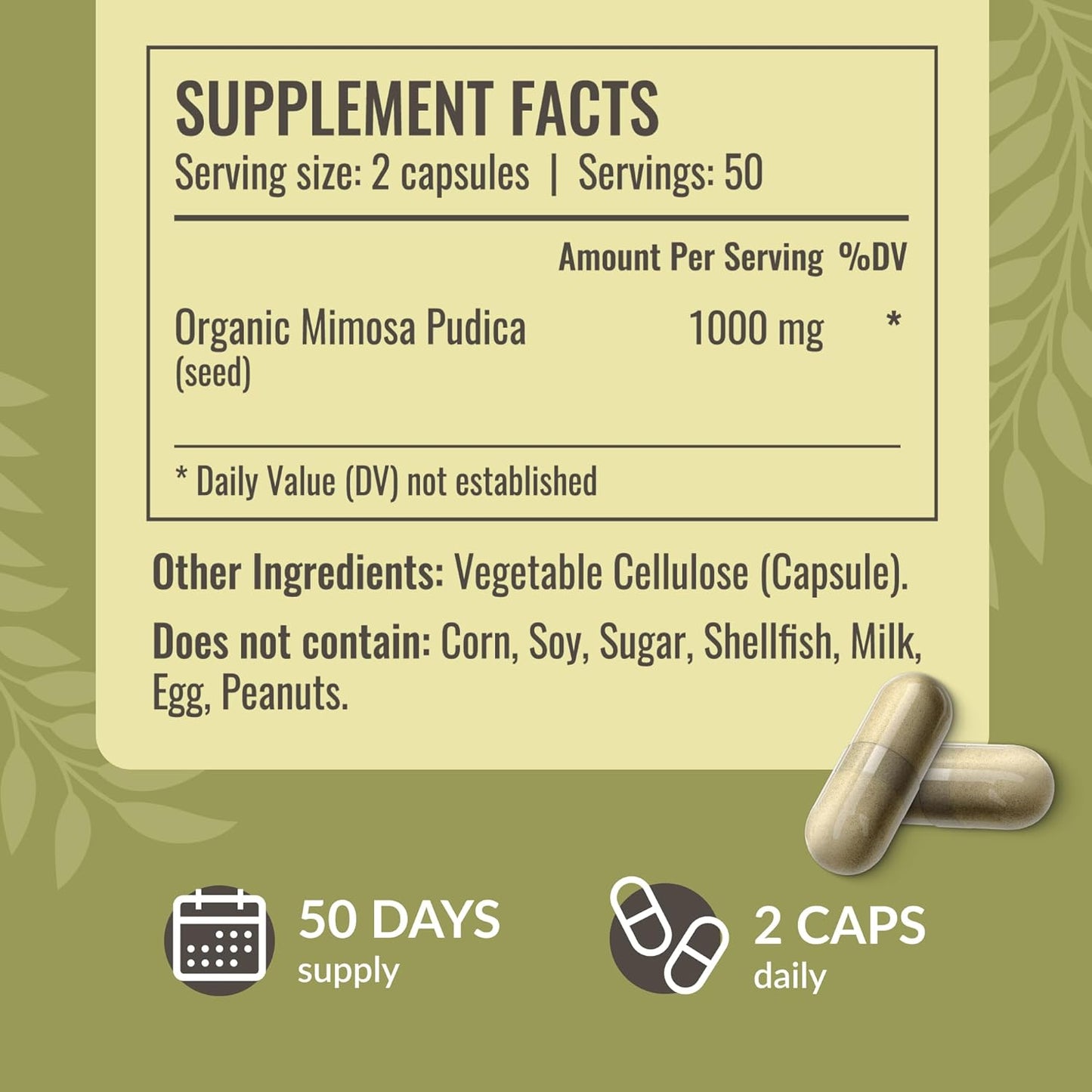 HERBAMAMA Mimosa Pudica Capsules & Quercetin Gummies Bundle - 1000mg and 800mg - Vegan, Non-GMO - 2 Pack