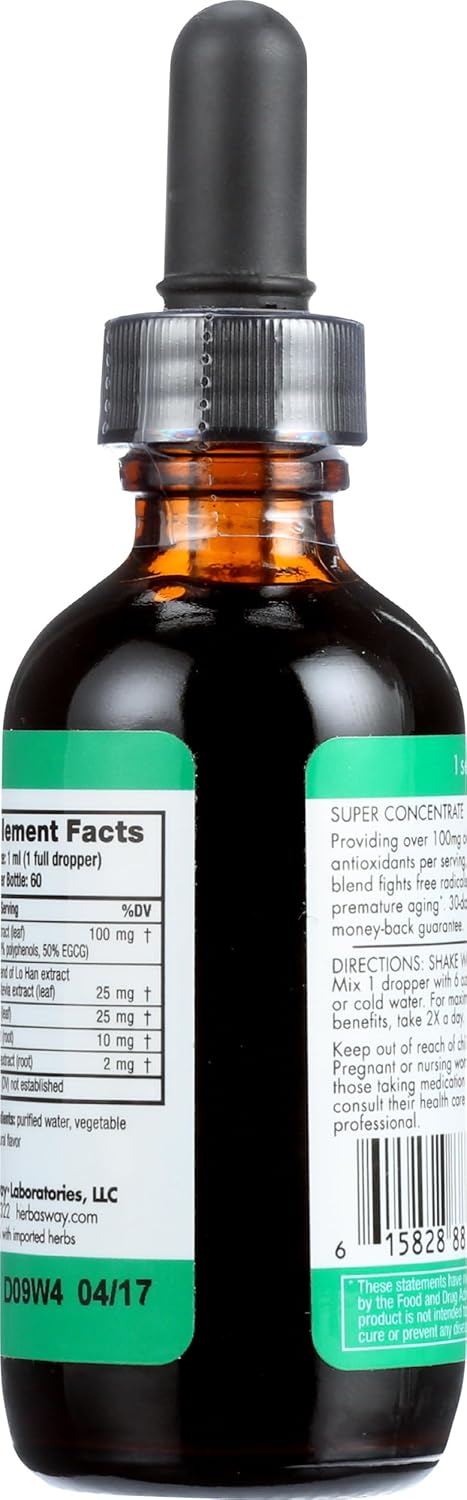 Herbasway HerbaGreen Tea Original - 2 Ounce Bottle - Antioxidant Rich Green Tea Supplement