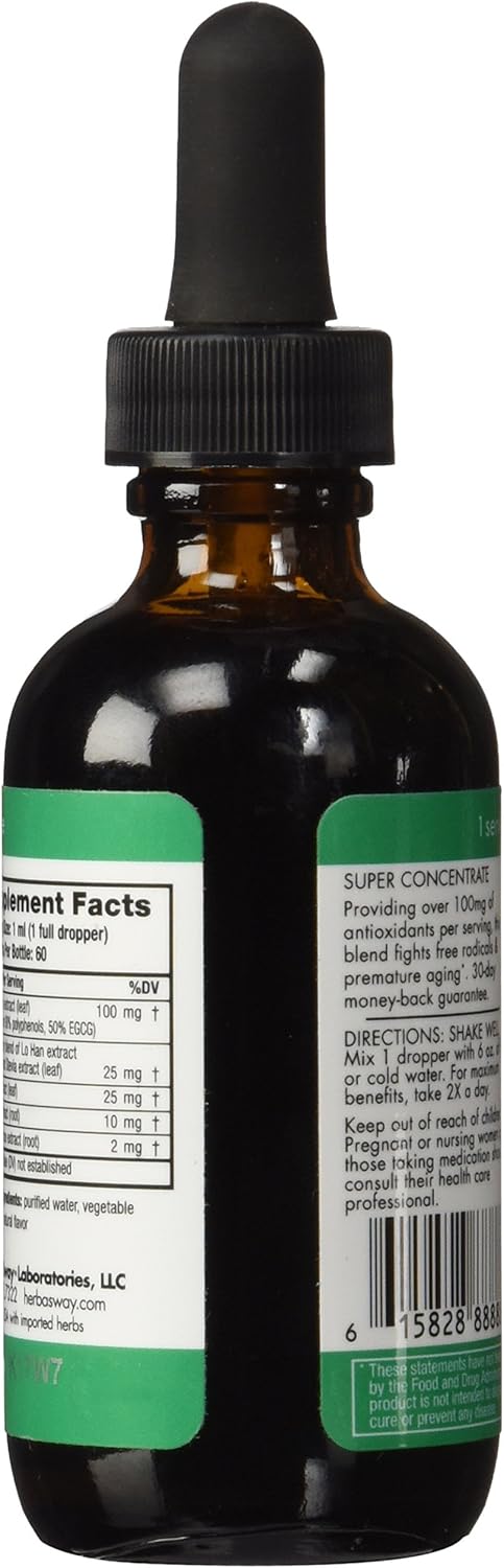 Herbasway HerbaGreen Tea Original - 2 Ounce Bottle - Antioxidant Rich Green Tea Supplement