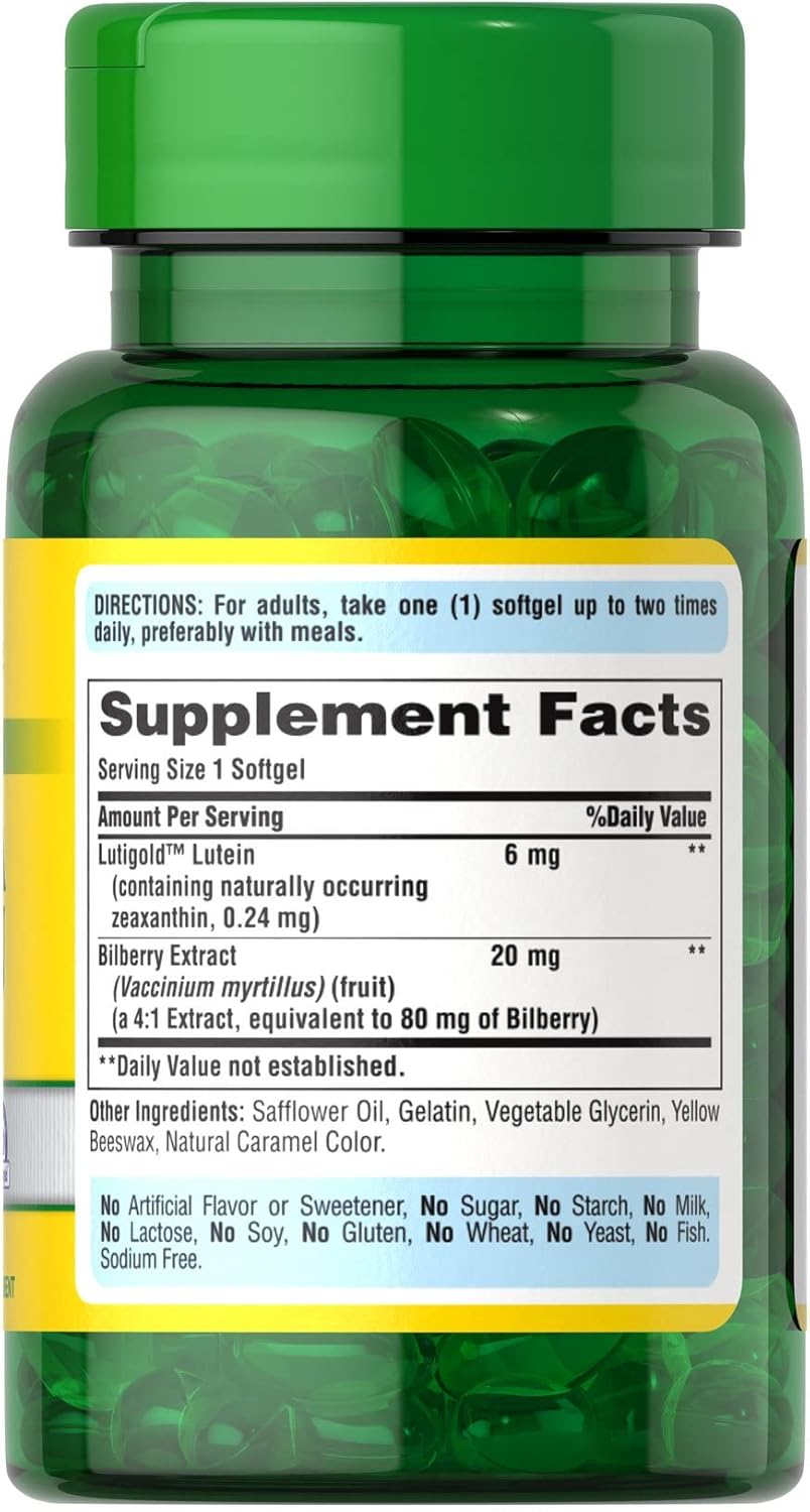 Herbavision with Lutein and Bilberry 60 Softgels by Puritan's Pride - Support Eye Health