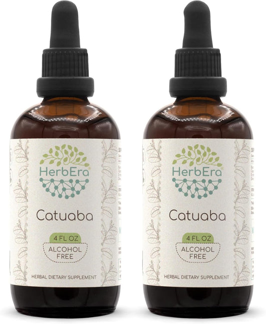 HerbEra Catuaba B120 Alcohol-Free Tincture, Super-Concentrated Wildcrafted Catuaba Extract (2x4 fl oz)
