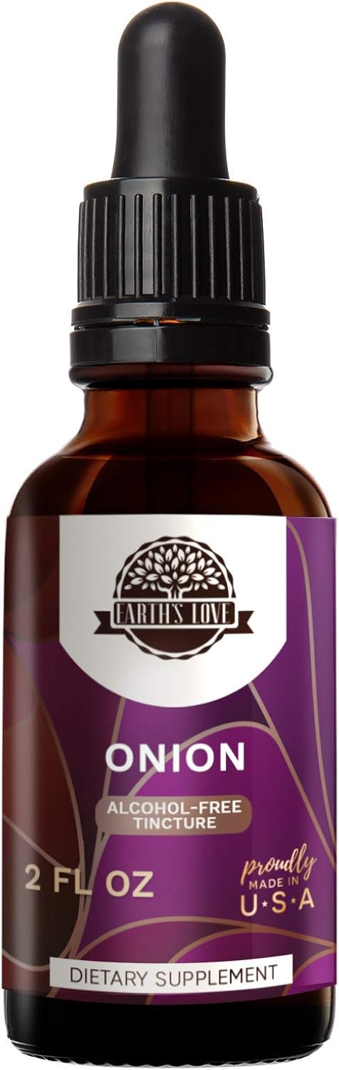 HerbEra Earth's Love - Super-Concentrated Onion Alcohol-Free Herbal Extract Tincture (2 Fl Oz)