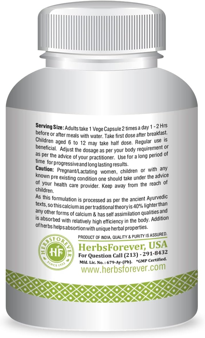 Herbsforever Pearl Calcine Capsules - 90 Capsules for Strong Teeth and Healthy Bones