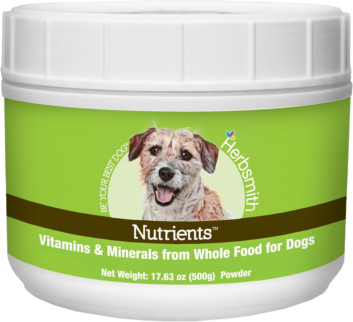 Herbsmith Nutrients Superfood Dog Multivitamin with Whole Food Vitamins & Minerals - 17.63 oz