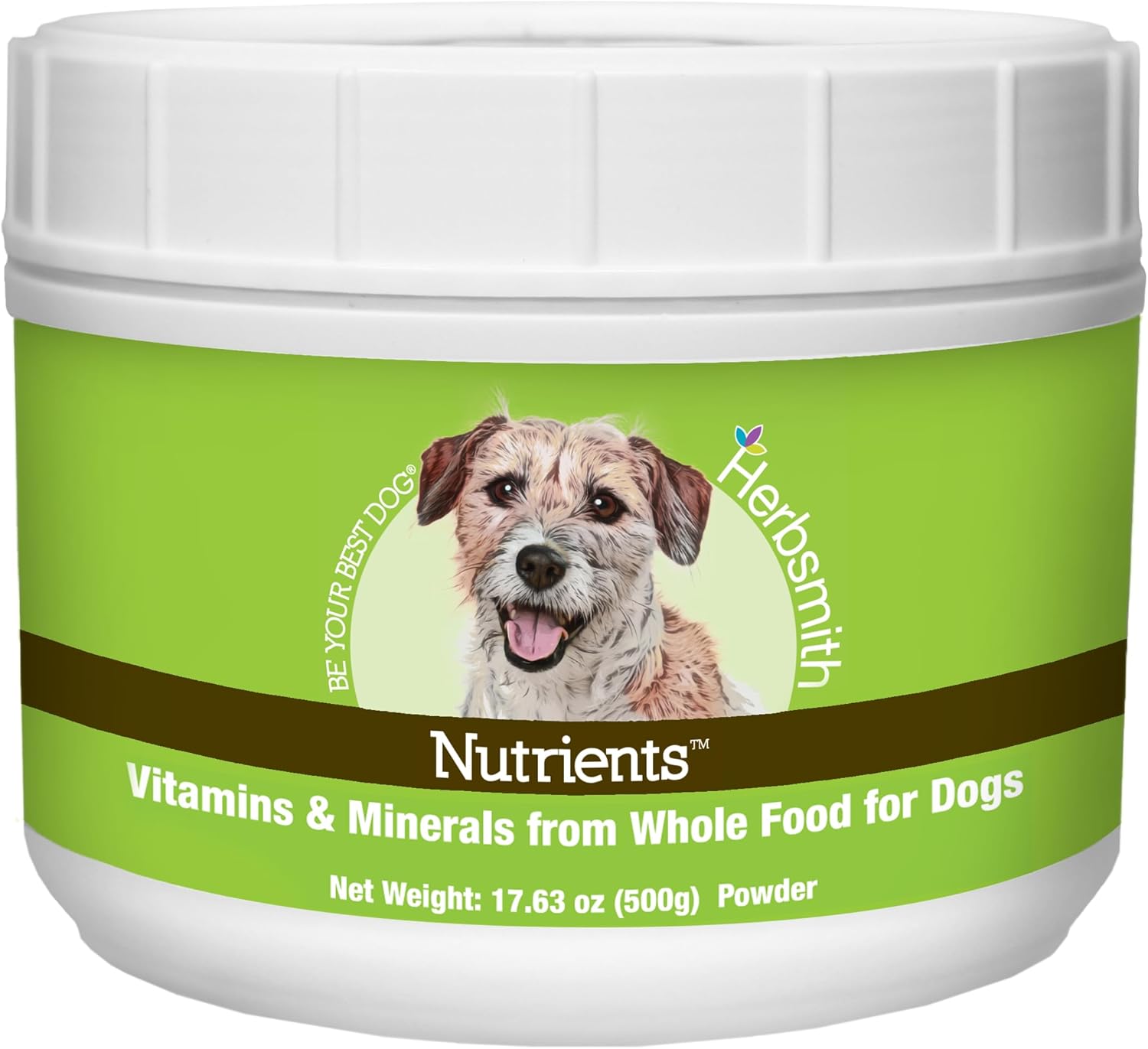 Herbsmith Nutrients Superfood Dog Multivitamin with Whole Food Vitamins & Minerals - 17.63 oz