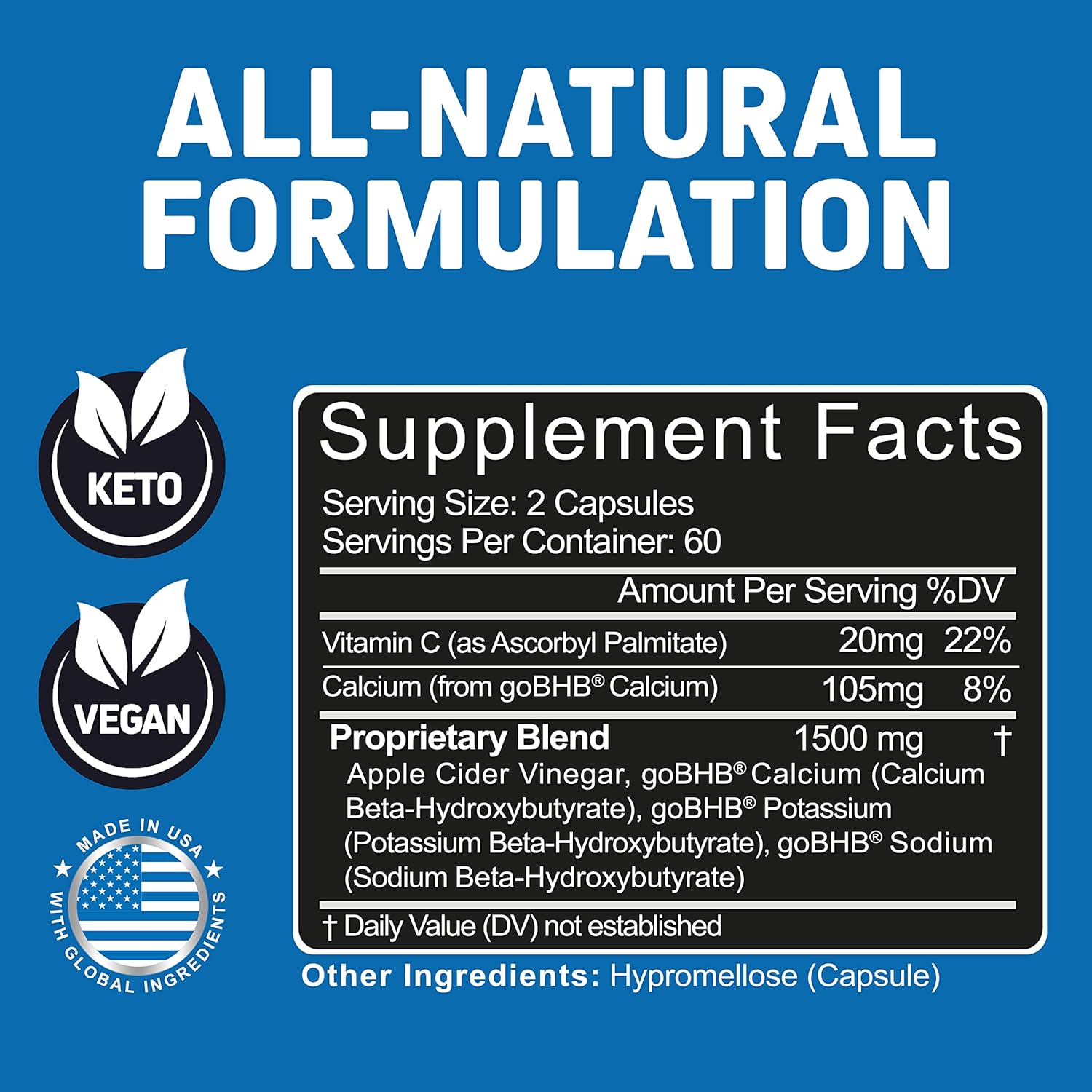 Herbtonics Strength & Stamina Enhancer Pills for Men - Energy, Strength, Stamina Enhancement with Apple Cider Vinegar Capsules and Keto BHB - Ginseng Supplement for Size Increase