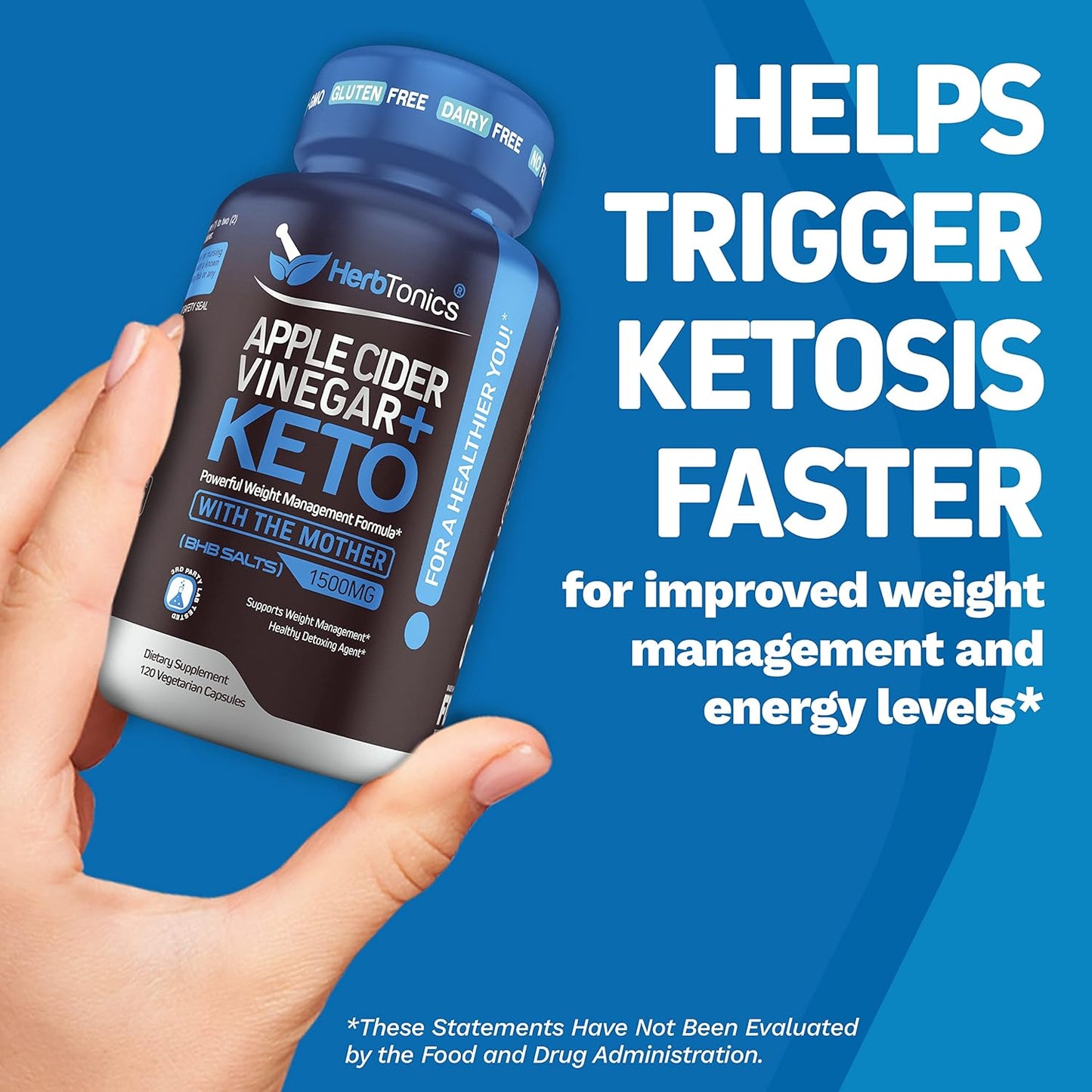 Herbtonics Strength & Stamina Enhancer Pills for Men - Energy, Strength, Stamina Enhancement with Apple Cider Vinegar Capsules and Keto BHB - Ginseng Supplement for Size Increase