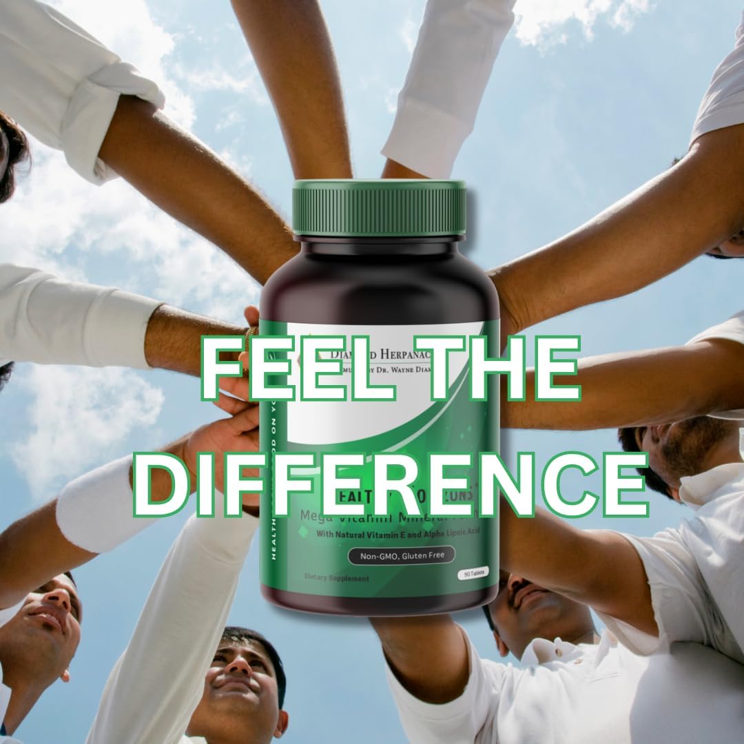 Herpanacine Diamond Healthy Horizons Multivitamin - 90 Count - Natural Stress Relief & Essential Nutrients - Daily Multivitamin for Men and Women