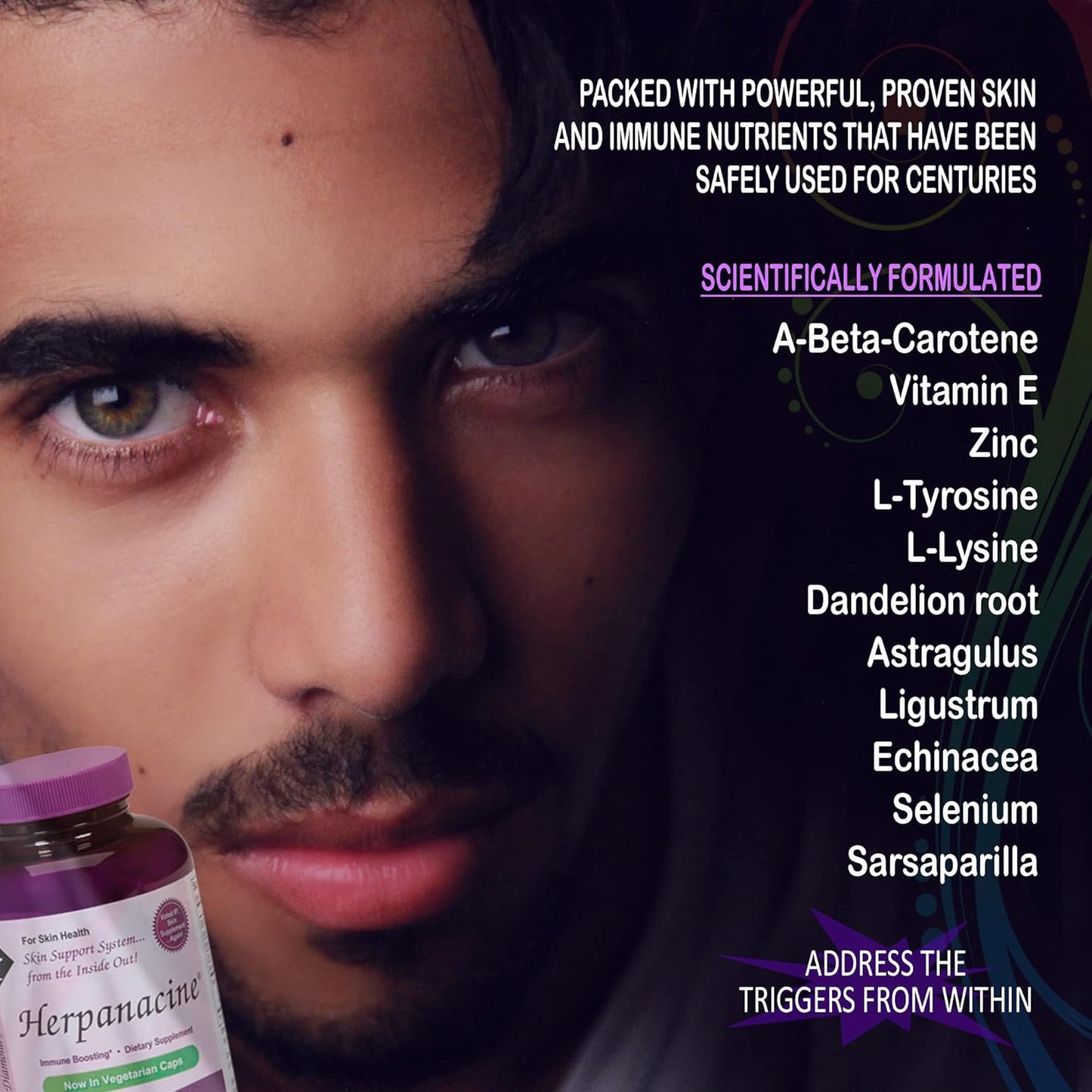 Herpanacine Diamond Natural Skin Care and Immune Support Vitamins - Clear Skin & Immune System Support - Natural Ingredients - 100 Count