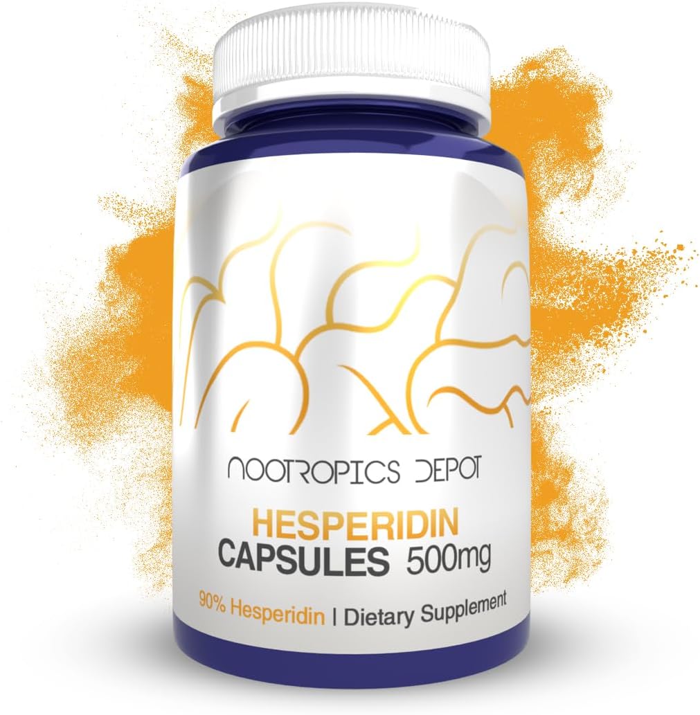 Hesperidin Capsules 500mg | 60 Count | Citrus Aurantium Extract | Supports Metabolic Function & Heart Health