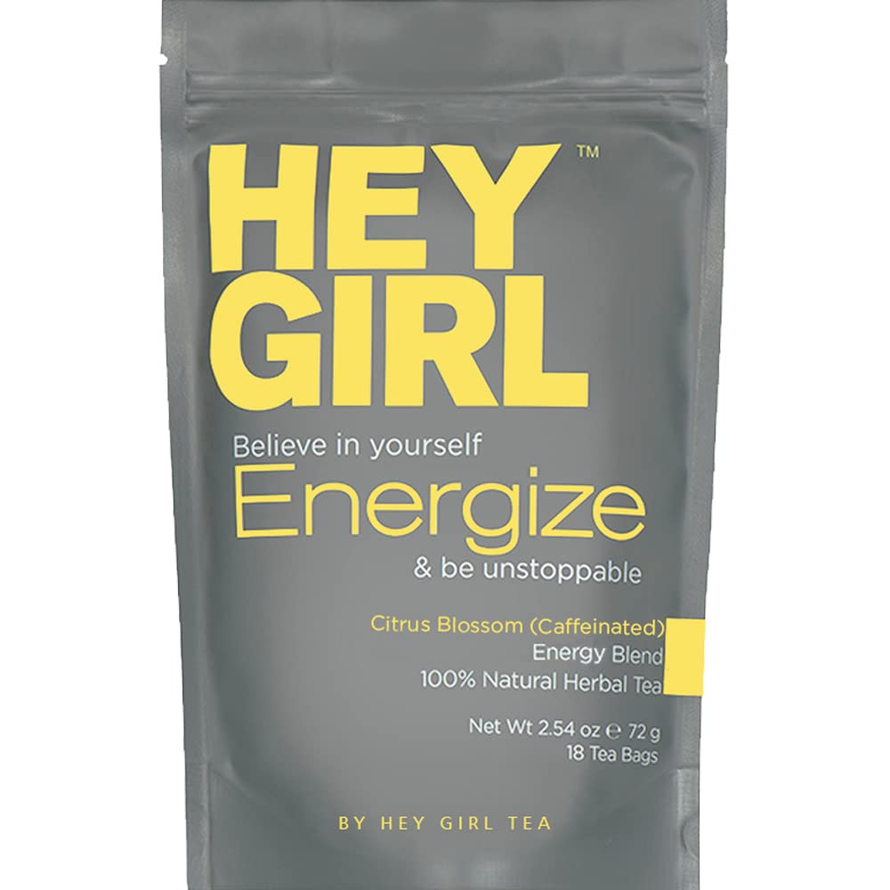 Hey Girl Energy + Immune Tea Bundle - Energize and Boost Vitality with Feel Better Herbal Tea - Immune Support with Echinacea, Elderberry, Vitamin C, Ginseng, and Ginger