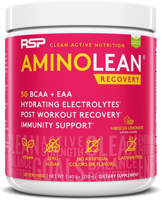 Hibiscus Lemonade Aminolean Recovery by RSP Nutrition - 7.52 OZ