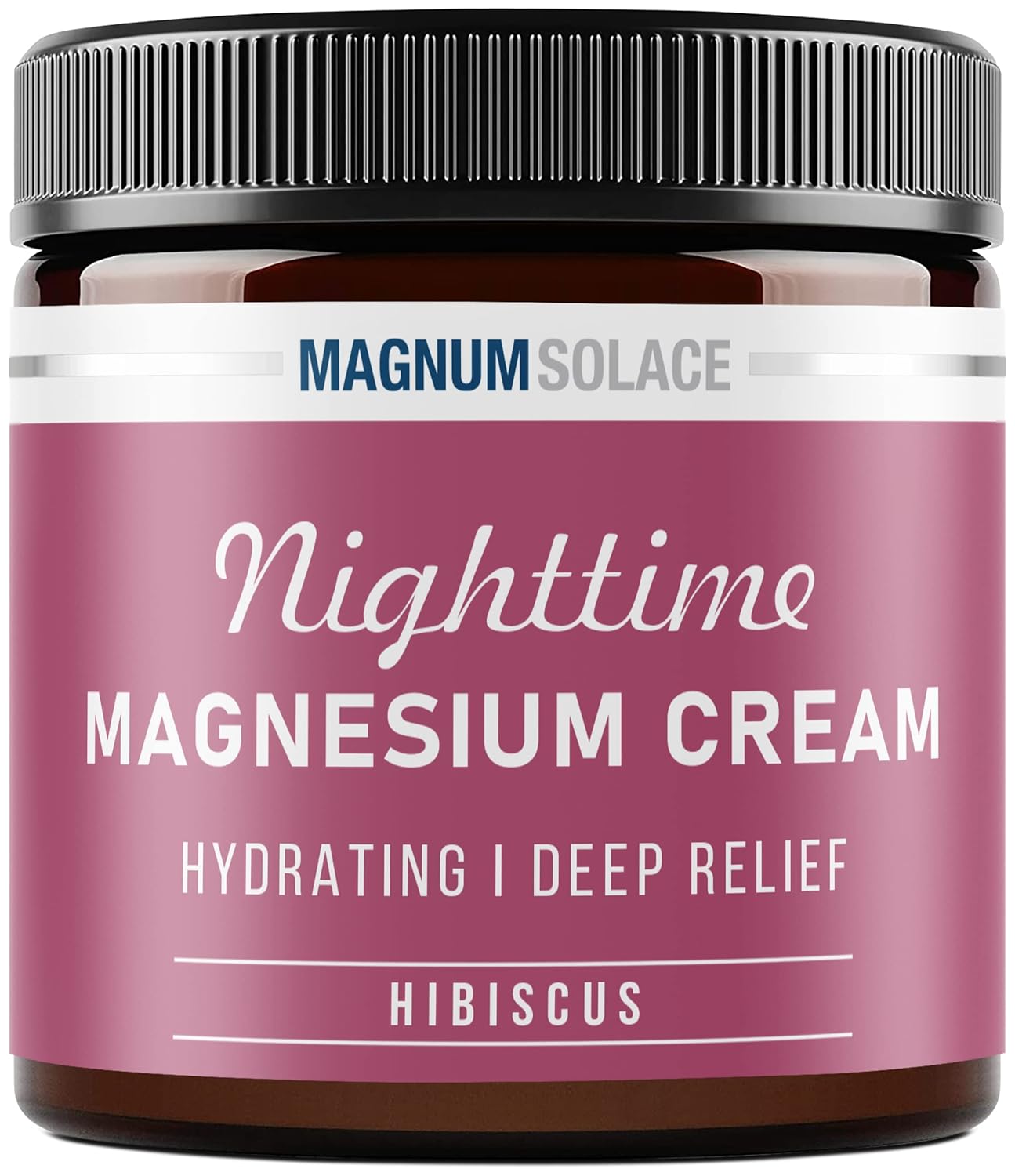 Hibiscus Magnum Solace Magnesium Chloride Cream for Nighttime Leg Cramp Relief & Muscle Soreness - Safe for Kids