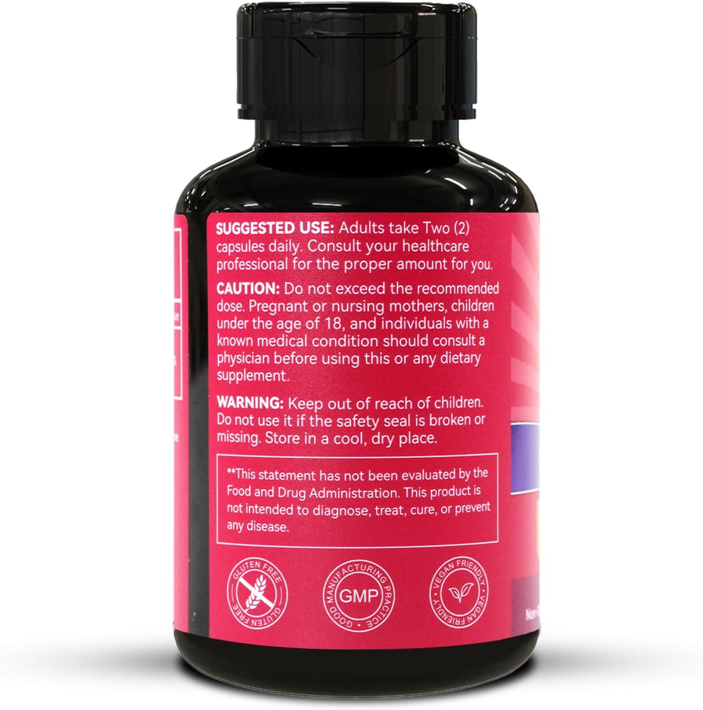 High Absorption 1250mg Magnesium Citrate Capsules - Extra Strength Supplement with Elemental Magnesium - Non-GMO & Gluten-Free - 120 Veg Caps