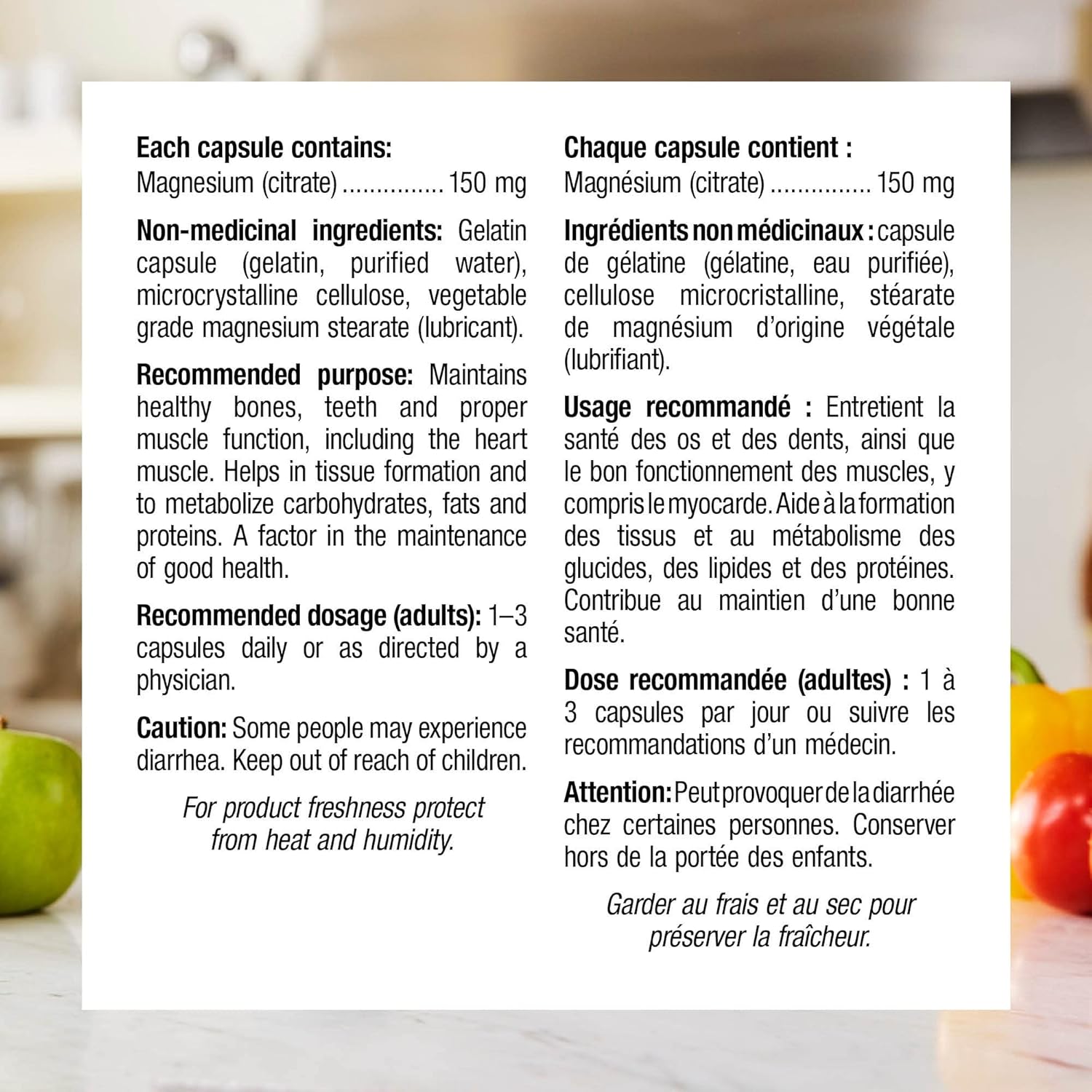 High Absorption 150 mg Magnesium Citrate Capsules by webber naturals - 60 Count