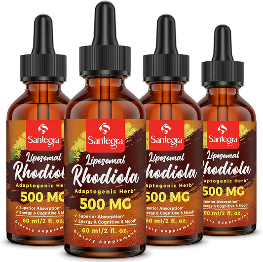 High Absorption 57,000 MG Liposomal Rhodiola Rosea Liquid Supplement for Energy, Stress, Mood - Vegan 240ml Tincture