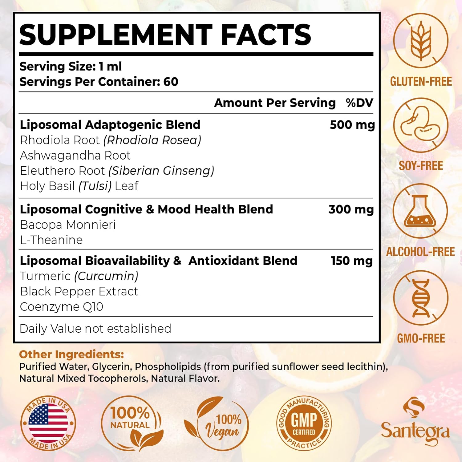 High Absorption 57,000 MG Liposomal Rhodiola Rosea Liquid Supplement for Energy, Stress, Mood - Vegan 240ml Tincture