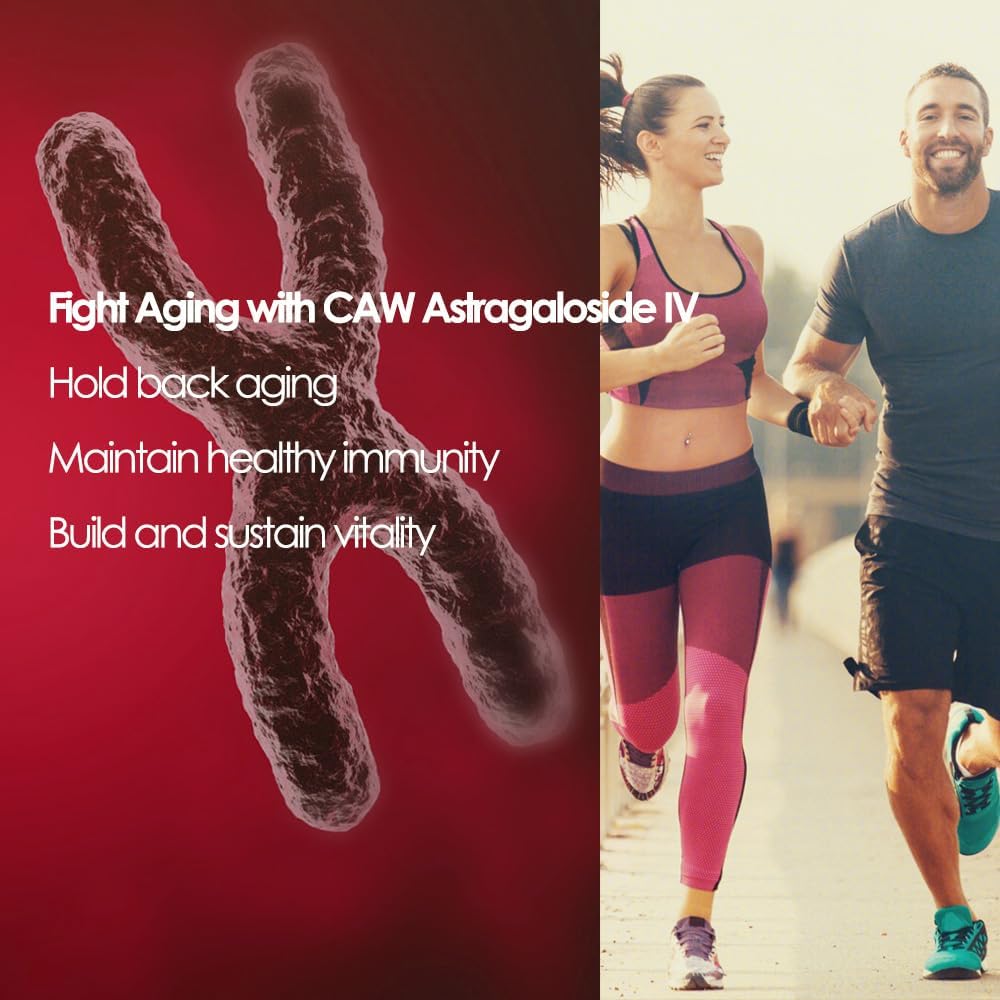 High Absorption Astragaloside IV Immune Support Supplement | Anti-Aging | 50mg 30 Capsules x 3 Bottles