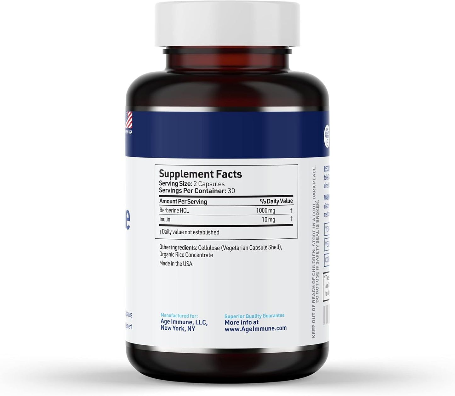 High Absorption Berberine 1000mg Supplement with Inulin Prebiotic - Doctor Formulated for Immune Support - 500mg Berberine per Capsule - Trusted Doctor-Owned Brand