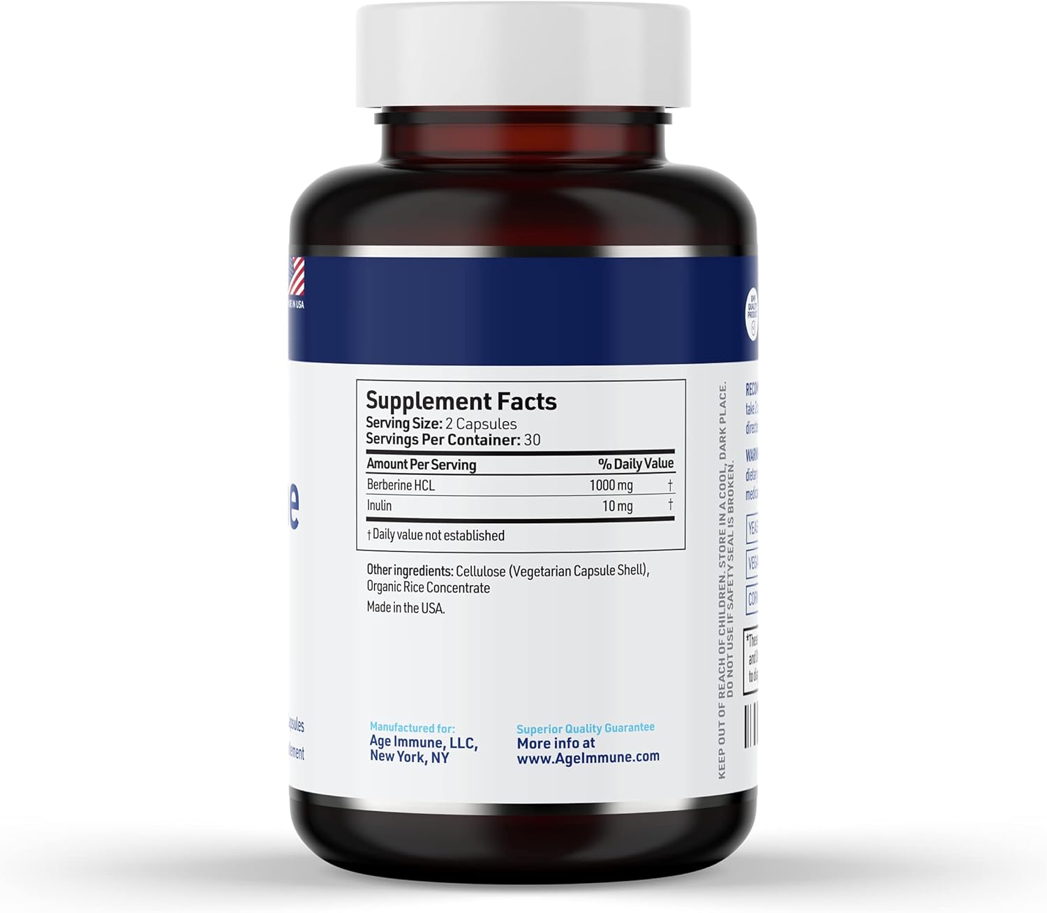 High Absorption Berberine 1000mg Supplement with Inulin Prebiotic - Doctor Formulated for Immune Support - 500mg Berberine per Capsule - Trusted Doctor-Owned Brand