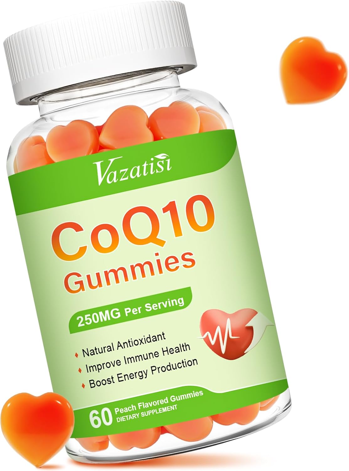 High Absorption CoQ10 Gummies with Omega-3, Magnesium, and Vitamin B12 - 60 Count - Boost Cellular Energy and Brain Health