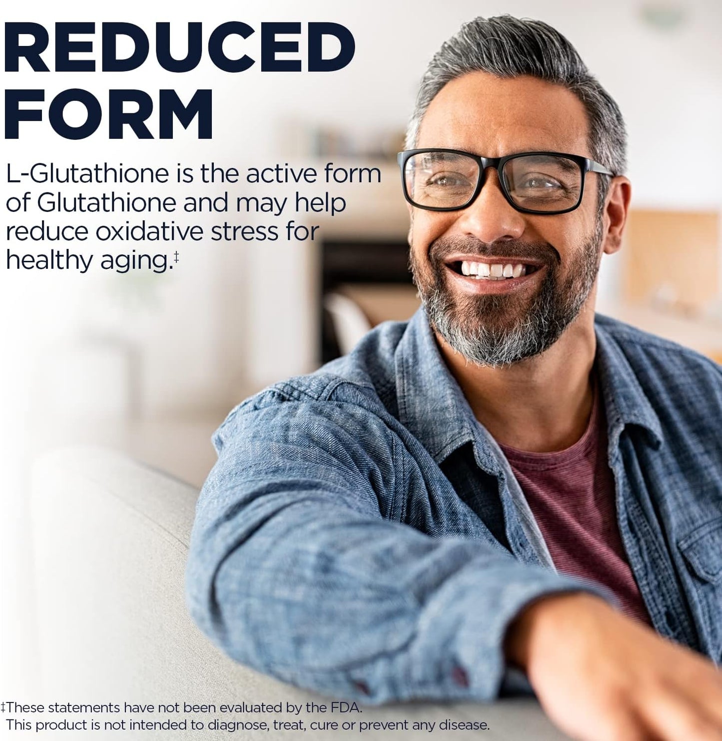 High Absorption KAL L-Glutathione SR Supplement, 30 VegCaps, Lab Verified Antioxidant - 30 Servings